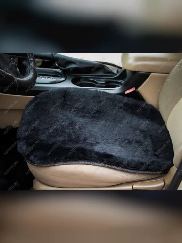 Накидка на сиденье мех натуральный (овчина) черная без спинки (50х50см) ШКУРА-ДЕКОР ШКУРА-ДЕКОР sd-00210