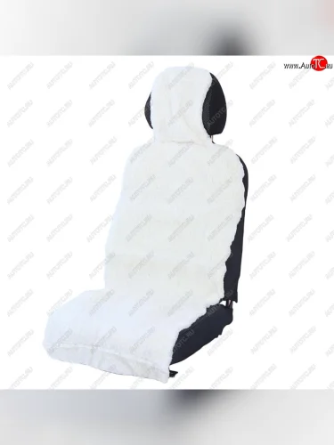 Накидка на сиденье мех натуральный (шерсть овечья) белая с подголовником ШКУРА-ДЕКОР ШКУРА-ДЕКОР sd-04027