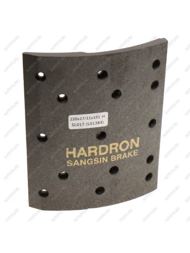 Накладка тормозной колодки HYUNDAI Universe задней (R2) (скос) (шир.220мм,15отв.) SANGSIN SANGSIN sl017
