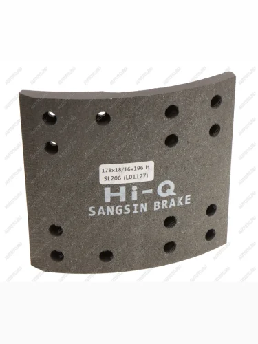 Накладка тормозной колодки HYUNDAI HD370 передней (F1) (шир.178мм,14отв.) SANGSIN SANGSIN sl206