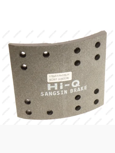 Накладка тормозной колодки HYUNDAI HD370 передней (F2) (скос) (шир.178мм,14отв.) SANGSIN SANGSIN sl207