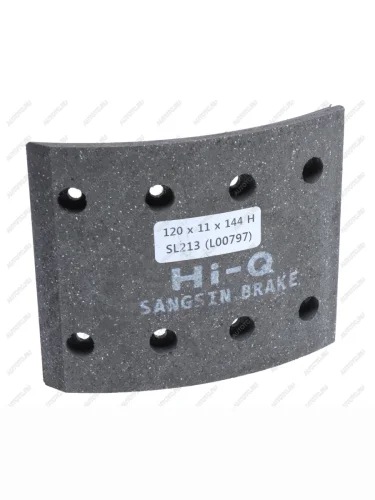 Накладка тормозной колодки HYUNDAI HD120 (шир.120мм, 8 отверстий) передней SANGSIN SANGSIN sl213
