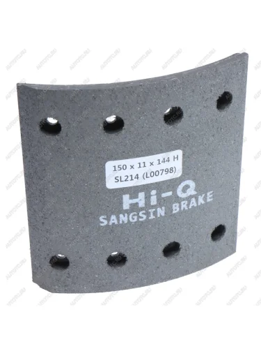 Накладка тормозной колодки HYUNDAI HD120 (шир.150мм, 8 отверстий) задней SANGSIN SANGSIN sl214