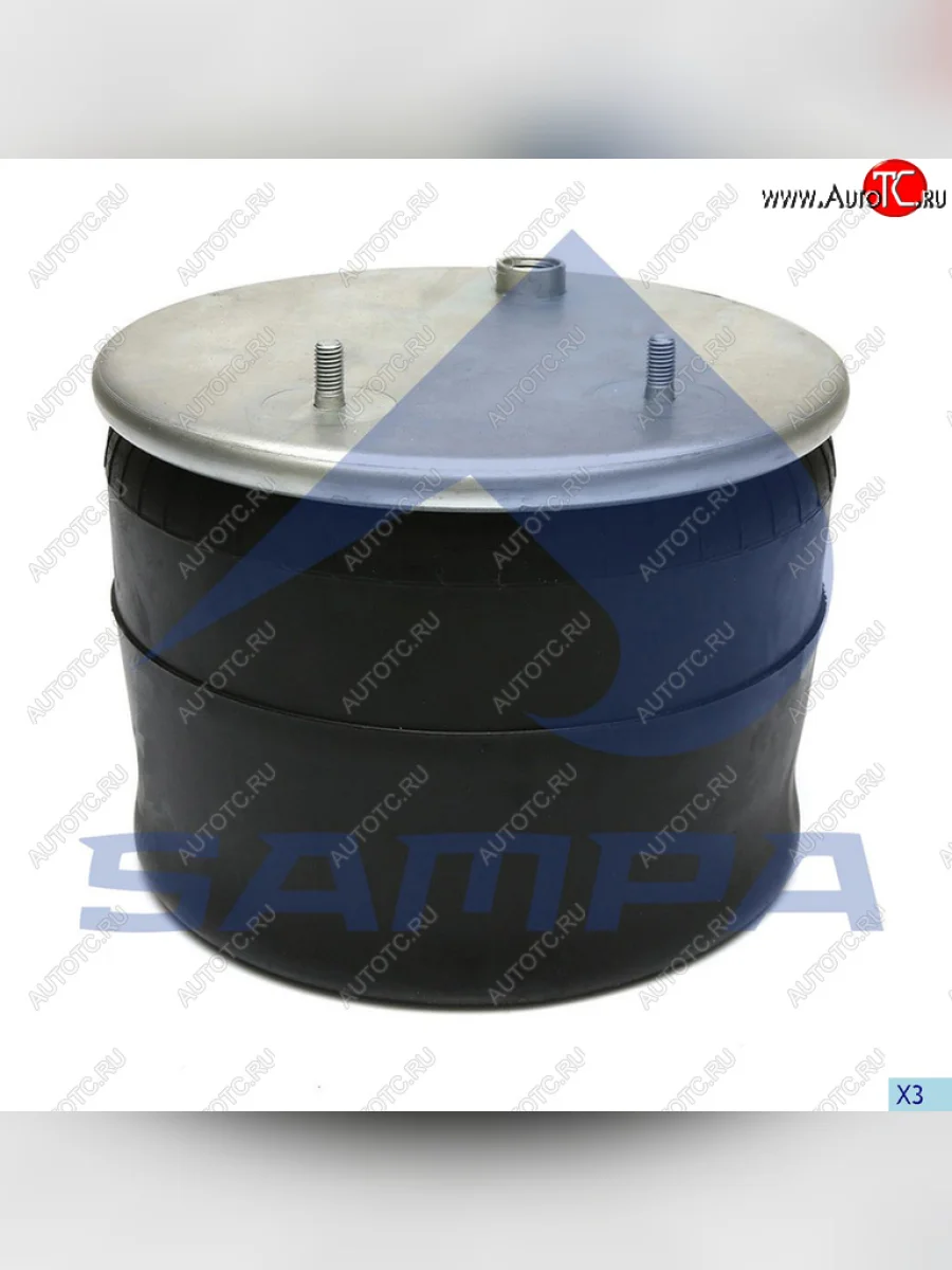 Пневморессора DAF (металлический стакан) (2шп. M10мм,1 штуцер M16х1.5мм) SAMPA SAMPA sp55836-k12 с доставкой в г. Кемерово