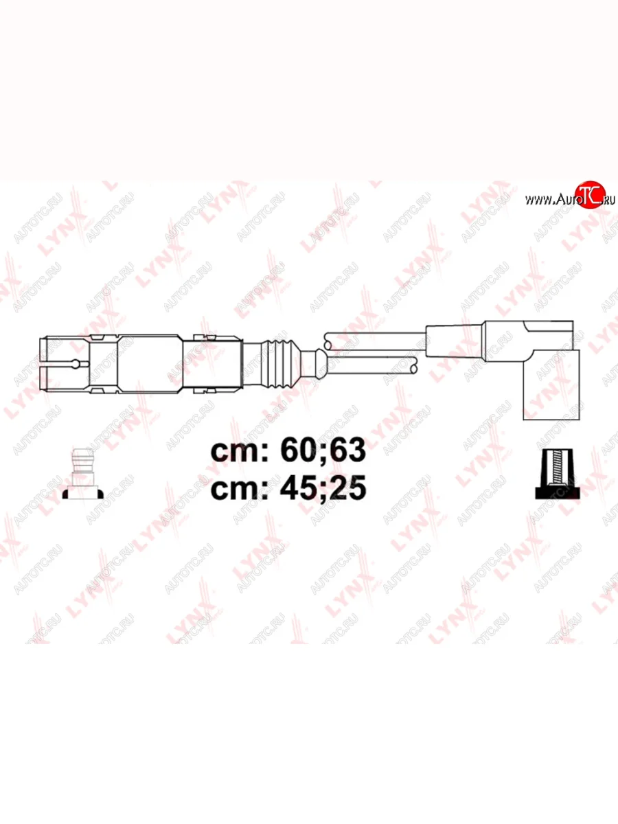 Провод высоковольтный VW Golf (99-06),Jetta (10-) SEAT SKODA Fabia (99-08) комплект LYNX LYNX spe8036 с доставкой в г. Кемерово