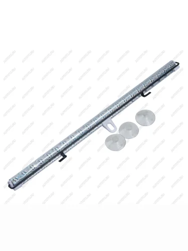 Шторка автомобильная универсальная 130x58см раздвижная солнцезащитная серебряная NO NAME ssh-19361