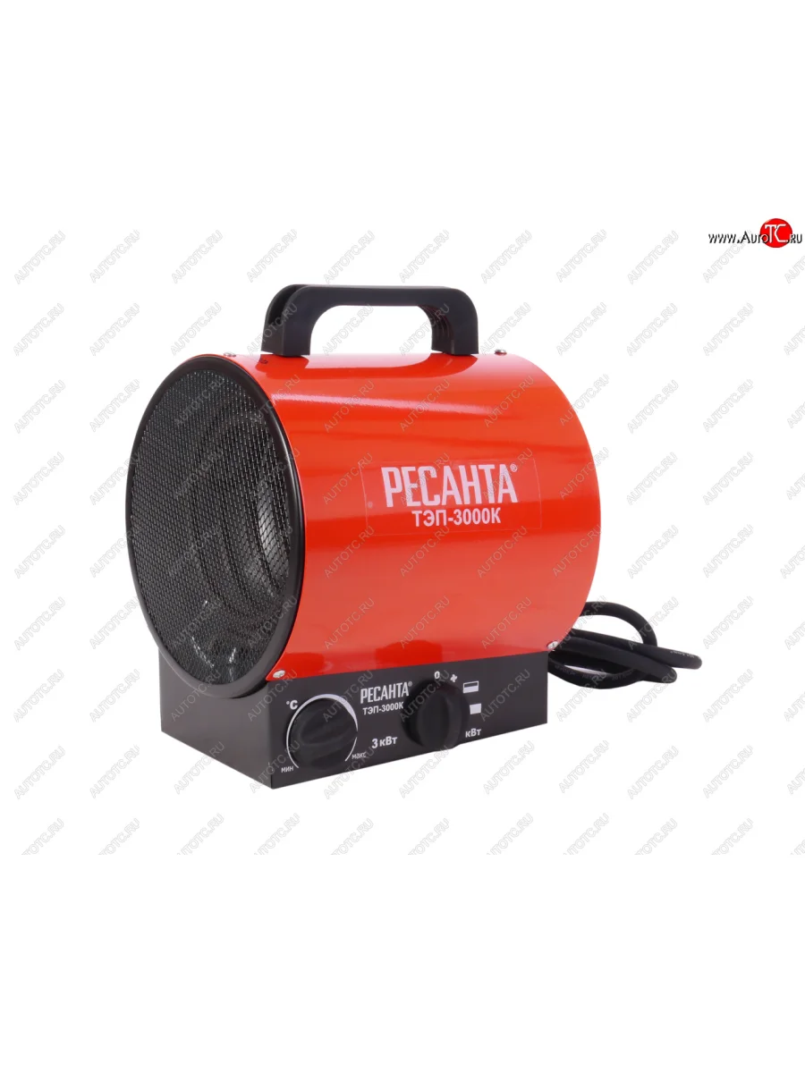 Пушка тепловая 3.0кВт 300куб.мч электрическая РЕСАНТА РЕСАНТА тэп-3000к с доставкой в г. Кемерово