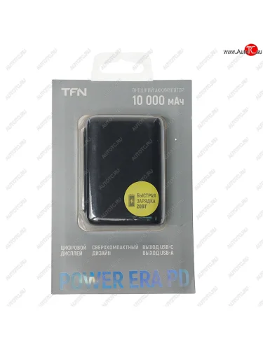 Аккумулятор внешний 10000мАч для зарядки мобильных устройств TFN TFN tfn-pb-253-bk