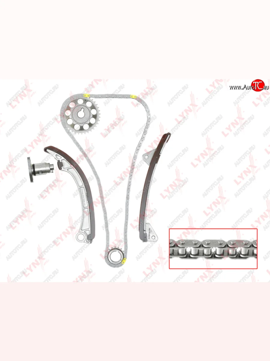 Комплект цепи ГРМ TOYOTA Corolla (97-) (1.41.61.8) (цепь+башмак натяж+успок+натяж+2 звезды) LYNX LYNX tk0038 с доставкой в г. Кемерово