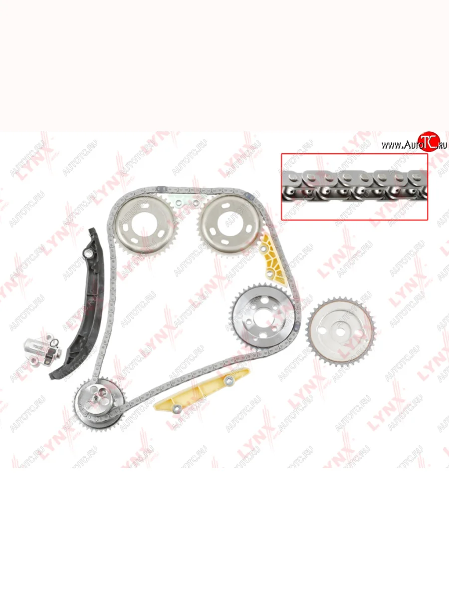 Комплект цепи ГРМ FORD Transit (06-) (2.22.4) (1 цепь+башмак натяж+2 успокоит+натяж+5 звезд) LYNX LYNX tk0094 с доставкой в г. Кемерово