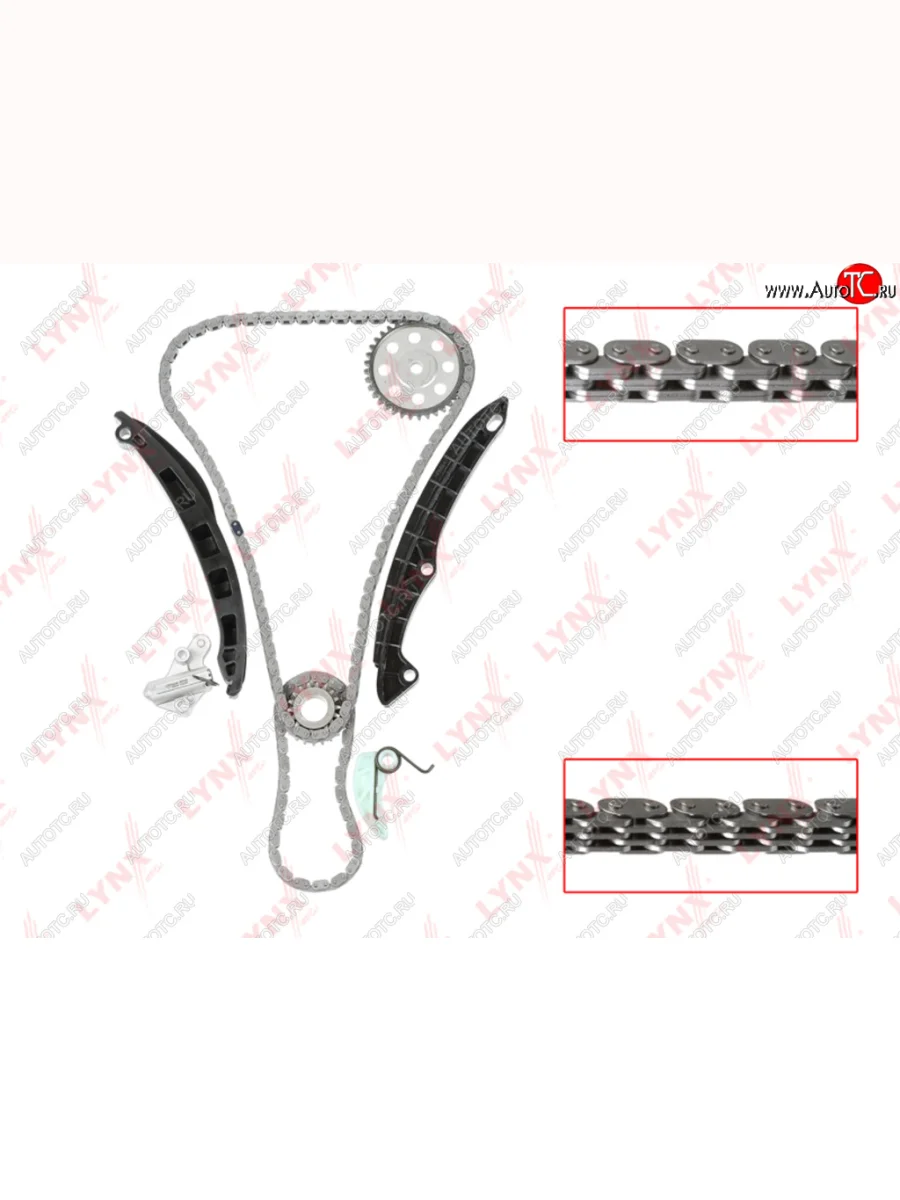 Комплект цепи ГРМ VW AUDI SKODA (1.4 TSI) (2 цепи+башмак натяж+успокоит+2 натяж+2 звезды) LYNX LYNX tk0158 с доставкой в г. Кемерово