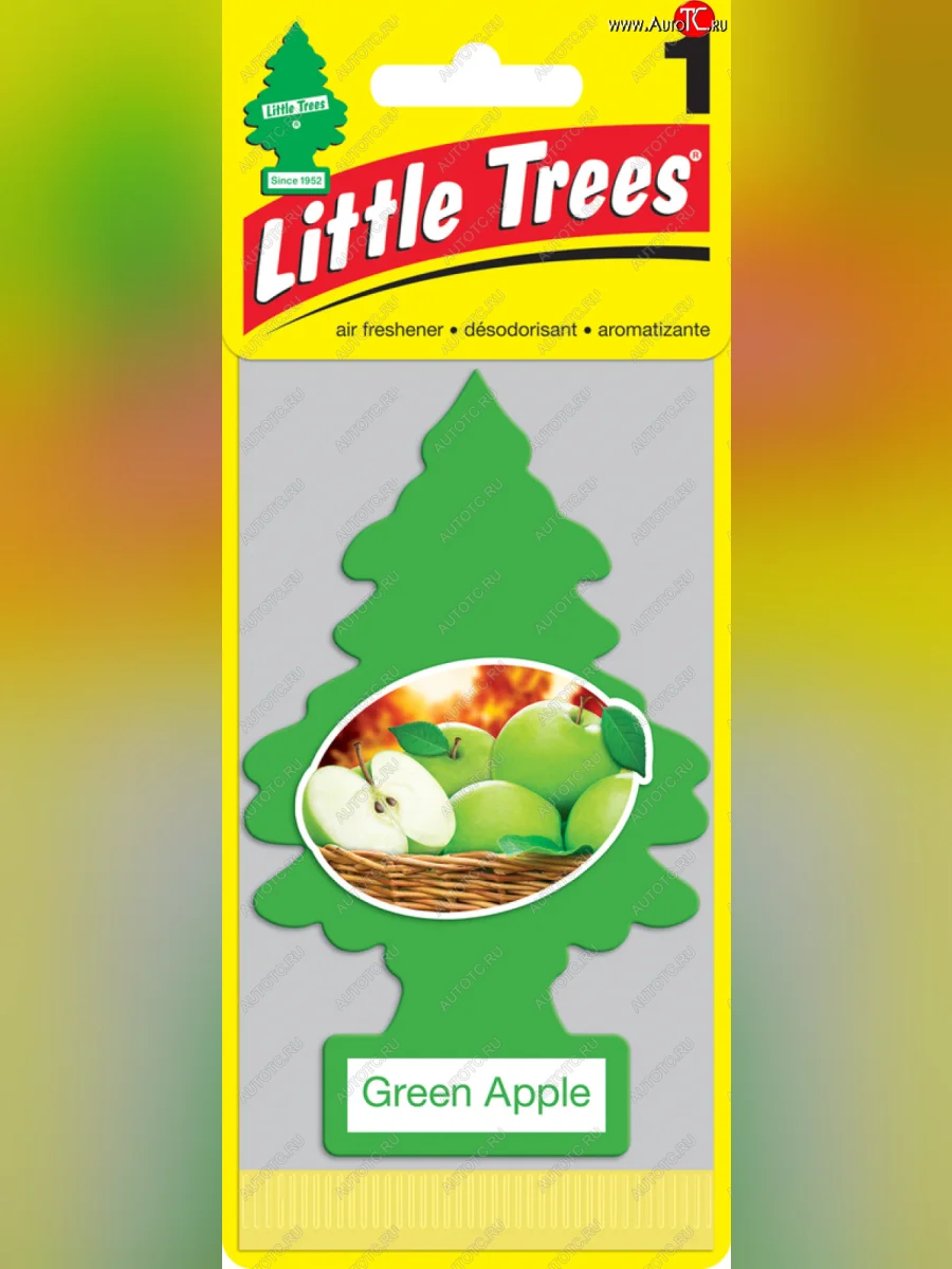 Ароматизатор подвесной пластина (яблоко зеленое) Елочка CAR FRESHNER CAR FRESHNER u1p-10316-russ  в Самаре Самарской области