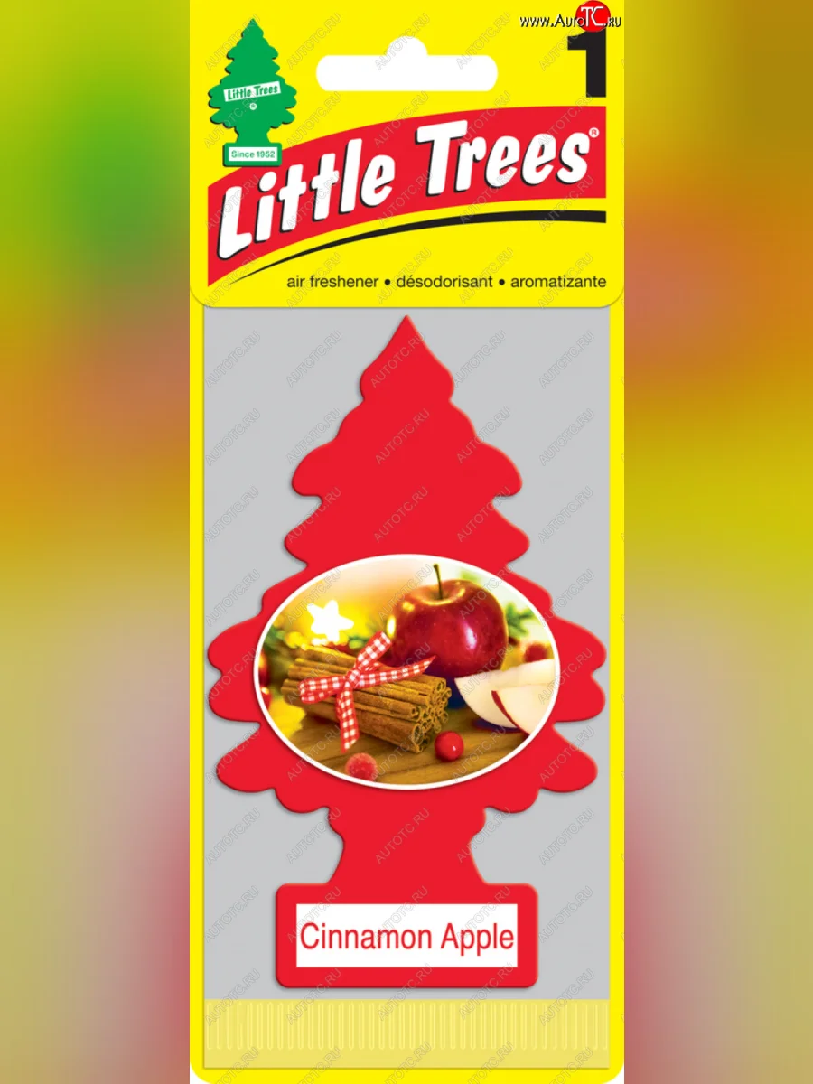 Ароматизатор подвесной пластина (яблоко и корица) Елочка CAR FRESHNER CAR FRESHNER u1p-10338-russ  в Самаре Самарской области