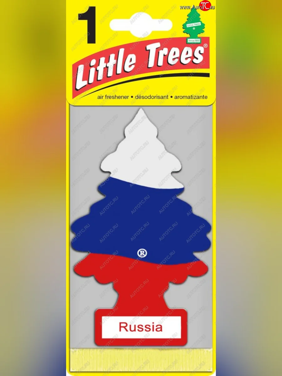 Ароматизатор подвесной пластина (ваниль) российский флаг Елочка CAR FRESHNER CAR FRESHNER u1p-19974-russ  в Самаре Самарской области