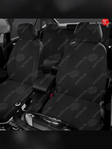 Авточехлы универсальные экокожа-жаккард черные комплект AVTOLIDER AVTOLIDER ujk31-0101