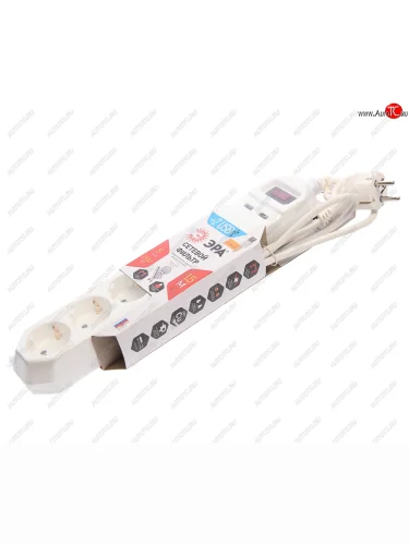 Фильтр сетевой 1.5м 10А 2200Вт 5 гнезд + 2 USB с заземлением белый ЭРА ЭРА usf-5es-1.5m-usb-w