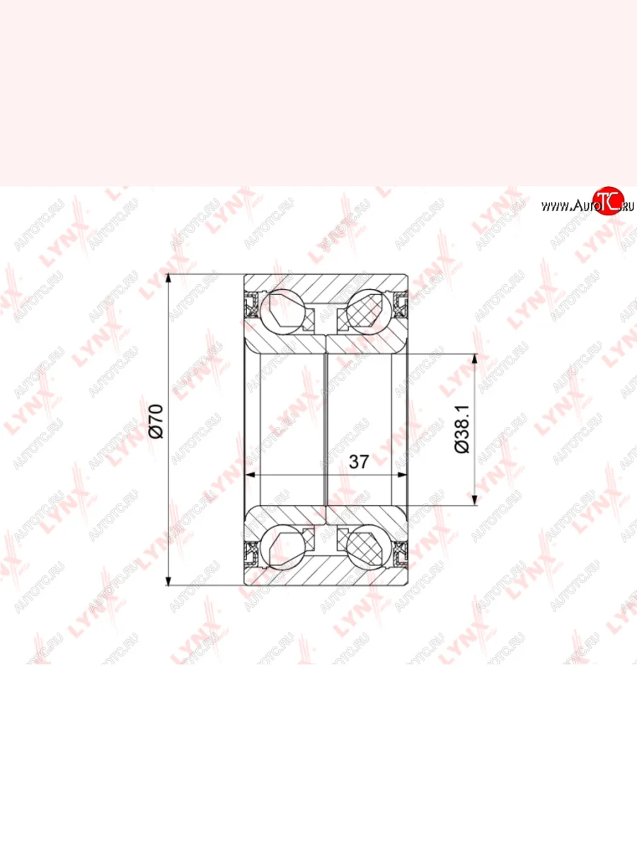 Подшипник ступицы HYUNDAI Accent (06-),Getz KIA Rio (05-),Picanto передней LYNX LYNX wb1451 с доставкой в г. Кемерово