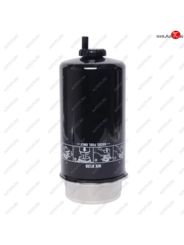 Фильтр топливный IVECO JCB JS,JZ (дв.DIESELMAX,ISUZU) h=197мм,d=88мм со сливом MANN MANN wk8139