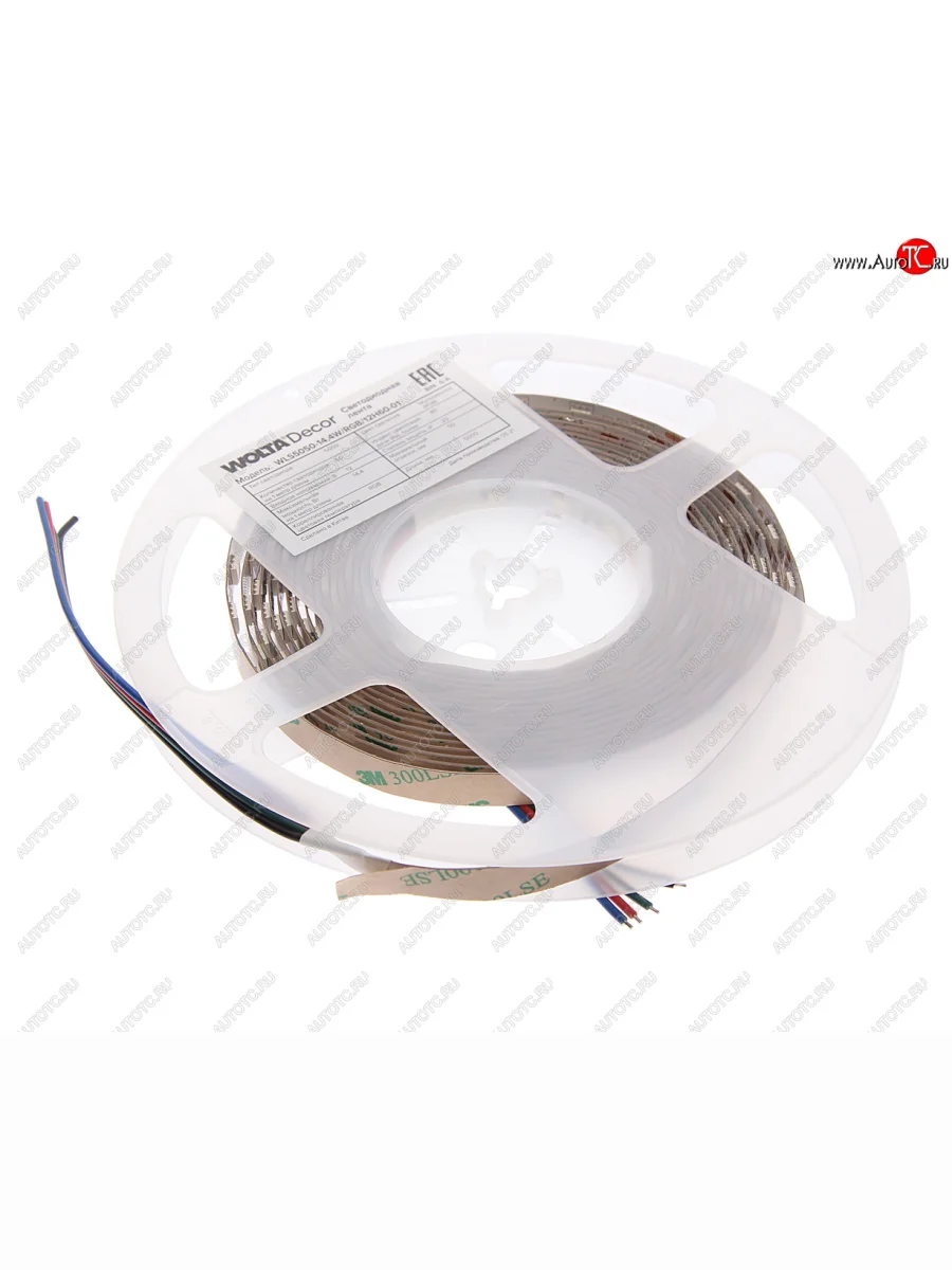Лента светодиодная гибкая 14.4W 5м IP20 12V RGB (пакет) Decor WOLTA WOLTA wls5050-14,4wrgb12h60-01 с доставкой в г. Кемерово