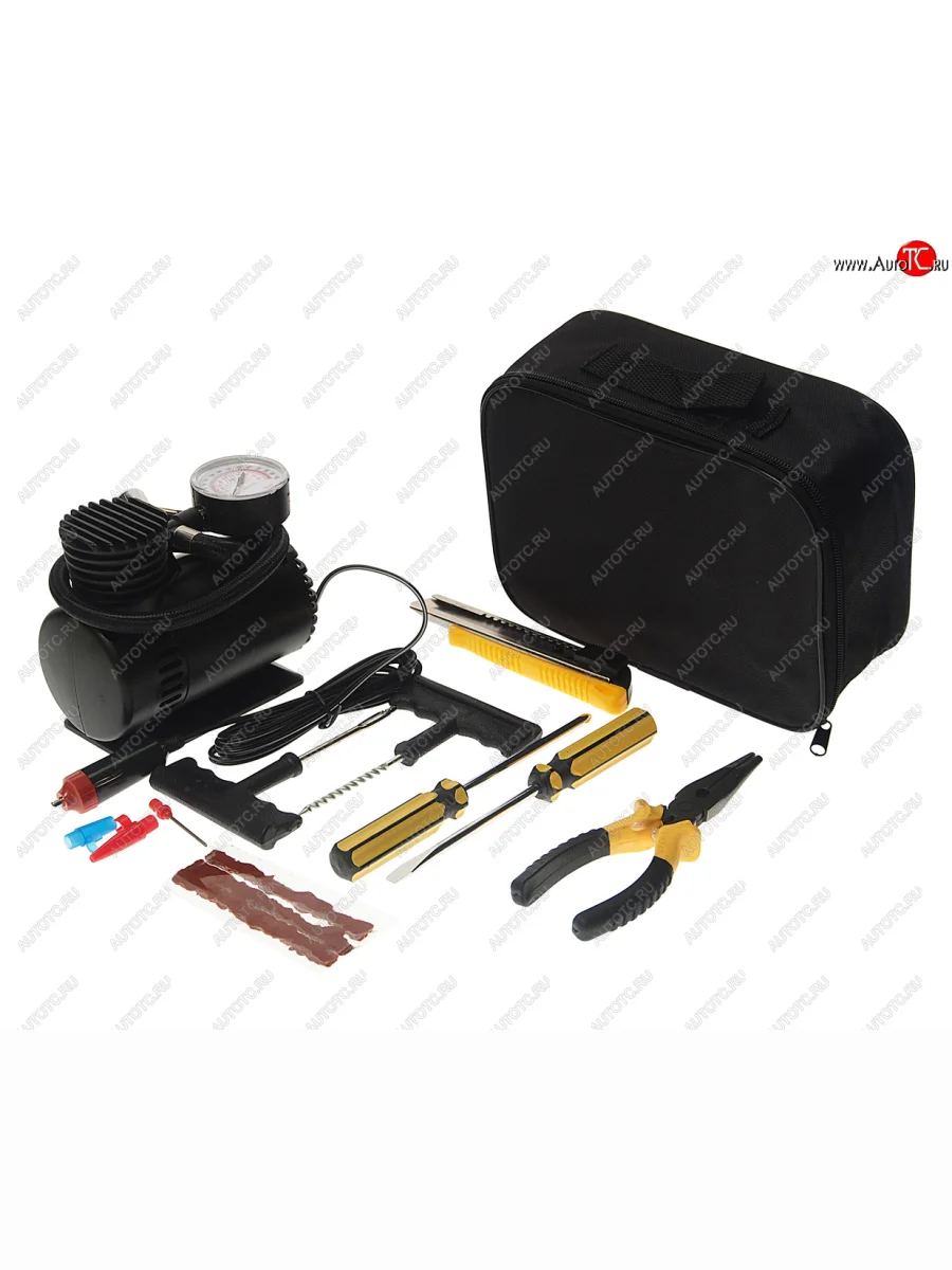 Компрессор автомобильный 18лмин. 8A 12V с набором инструментов WMC TOOLS WMC TOOLS wmc-011 с доставкой в г. Кемерово