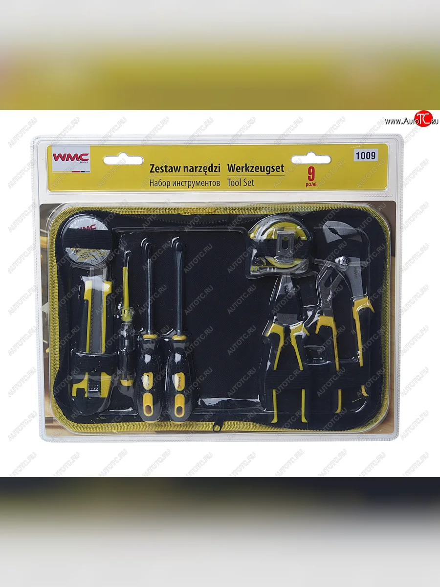 Набор инструментов 9 предметов слесарно-монтажный в сумке WMC TOOLS WMC TOOLS wmc-1009 с доставкой в г. Кемерово