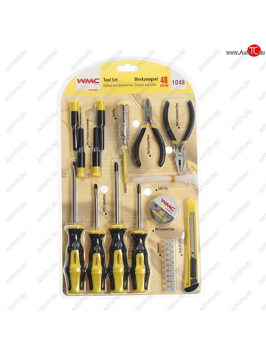 Набор инструментов 48 предметов слесарно-монтажный WMC TOOLS WMC TOOLS wmc-1048 с доставкой в г. Кемерово