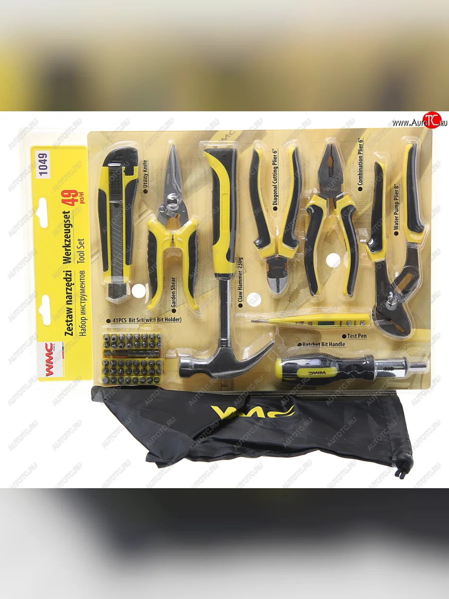 Набор инструментов 49 предметов слесарно-монтажный WMC TOOLS WMC TOOLS wmc-1049 с доставкой в г. Кемерово