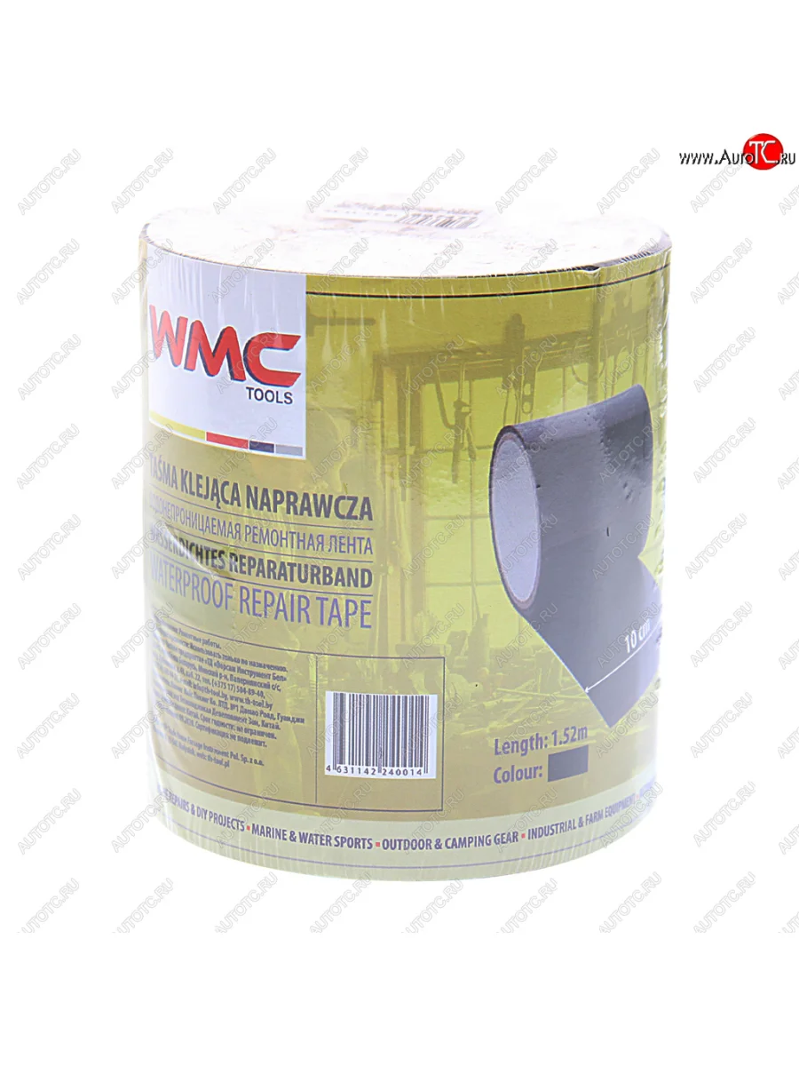 Скотч ремонтный 10cмх1.52м водонепроницаемый (черный) WMC TOOLS WMC TOOLS wmc-152b с доставкой в г. Кемерово