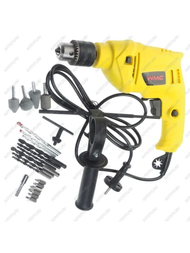 Дрель ударная 500Вт, 3100 обмин., патрон 1.5-13мм с аксессуарами WMC TOOLS WMC TOOLS wmc-z1j-dh31-13