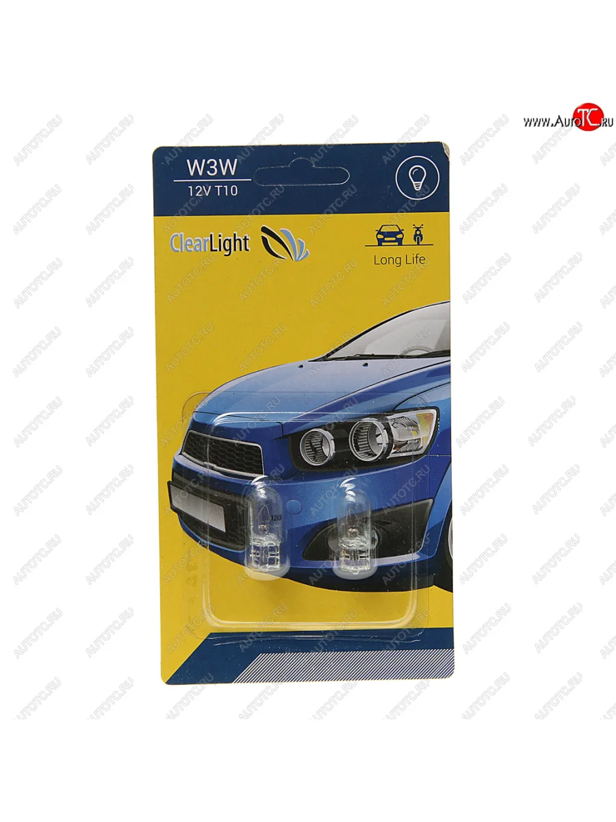 Лампа 12V W3W W2.1x9.5d блистер (2шт.) CLEARLIGHT CLEARLIGHT cl-w3w-12v 2b с доставкой в г. Кемерово