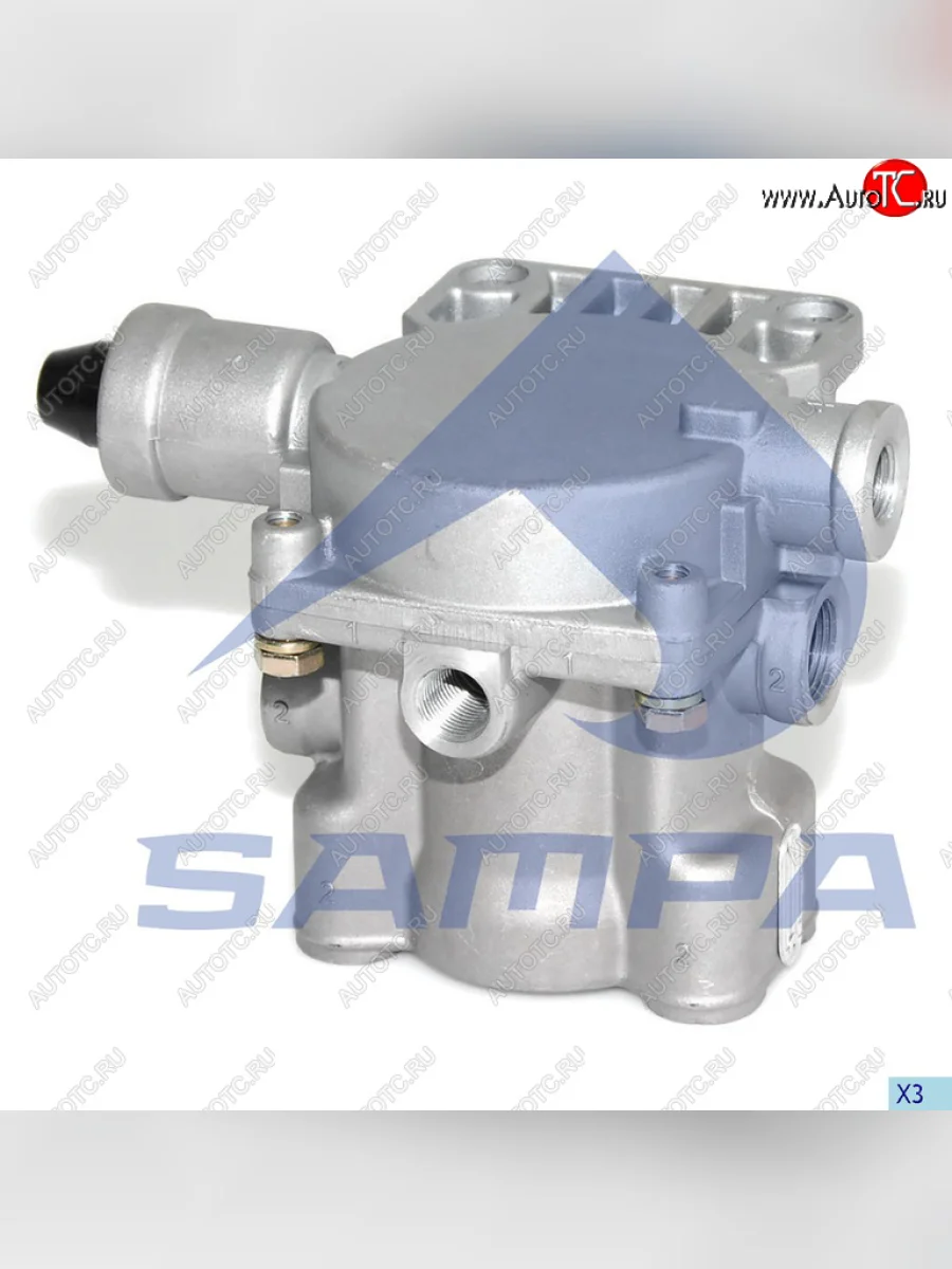 Кран DAF MAN SCHMITZ SAF тормозной прицепа (4 выхода М16мм) SAMPA SAMPA 094.135-01 с доставкой в г. Кемерово