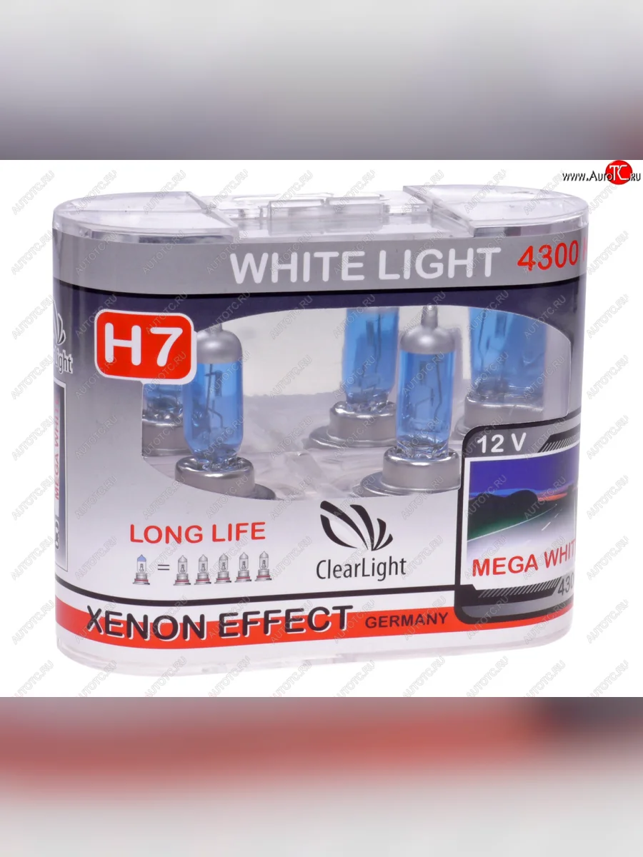 Лампа 12V H7 55W PX26d бокс (2шт.) White Light CLEARLIGHT CLEARLIGHT mlh7wl с доставкой в г. Кемерово