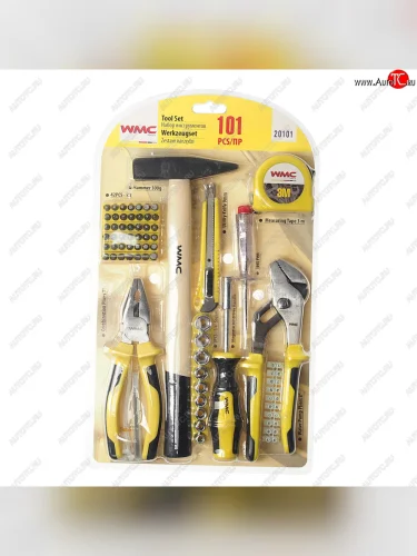 Набор инструментов 101 предмет слесарно-монтажный 1/4, 5-13мм в блистере WMC TOOLS WMC TOOLS wmc-20101 WMC TOOLS wmc-20101