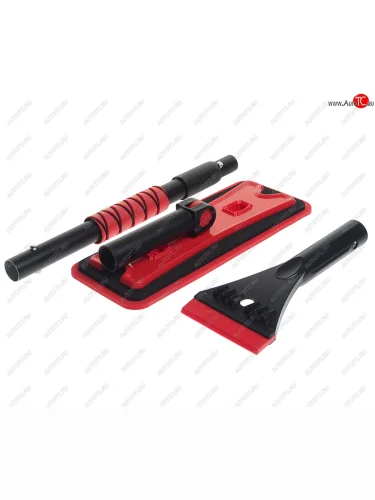 Щетка со скребком телескопическая 72-94см черно-красная NO NAME h030002