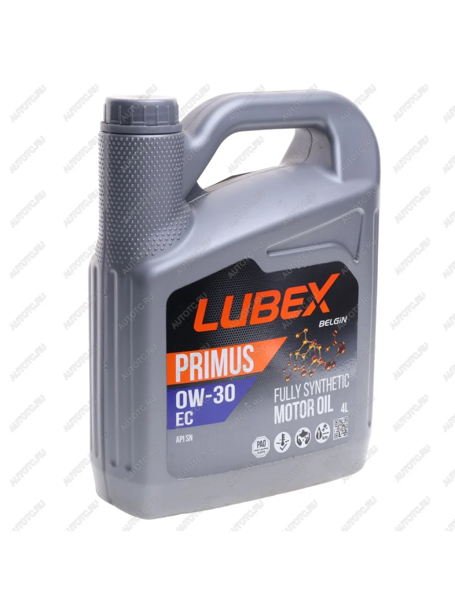 Масло моторное PRIMUS EC SN 0W30 синт.4л LUBEX LUBEX l034-1298-0404  с доставкой в г. Кемерово