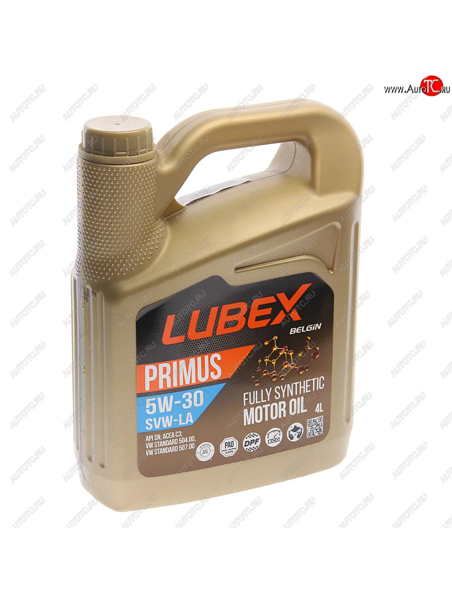 Масло моторное PRIMUS SVW-LA SN C3 5W30 синт.4л LUBEX LUBEX l034-1624-0404 с доставкой в г. Кемерово
