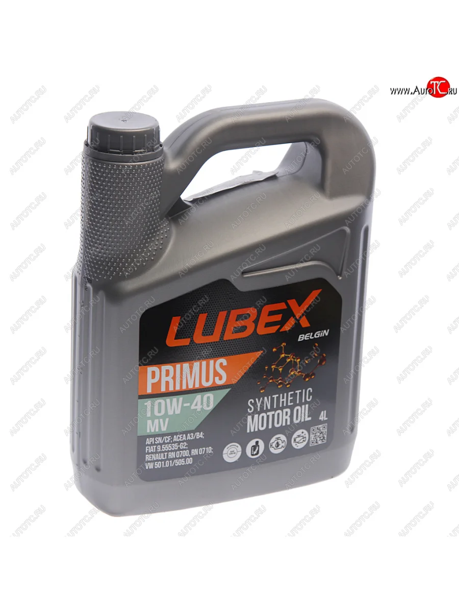 Масло моторное PRIMUS MV CFSN A3B4 10W40 синт.4л LUBEX LUBEX l034-1322-0404  с доставкой в г. Кемерово