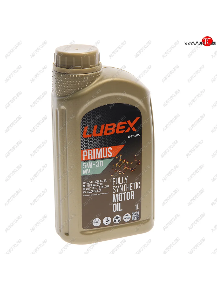 Масло моторное PRIMUS MV CFSL A3B4 5W30 синт.1л LUBEX LUBEX l034-1324-1201 с доставкой в г. Кемерово