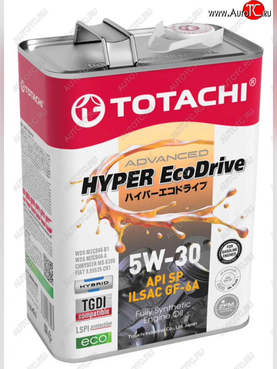 Масло моторное HYPER Ecodrive SPGF-6A 5W30 синт.4л TOTACHI TOTACHI e0304 с доставкой в г. Кемерово
