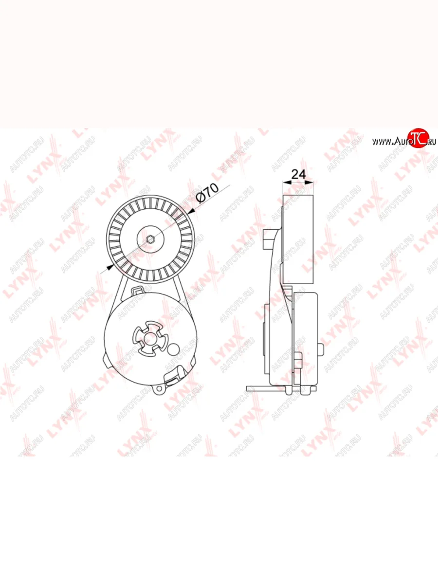 Ролик приводного ремня VW Amarok (10-),T5 AUDI A4 (07-),Q5 (08-) натяжителя LYNX LYNX pt3214 с доставкой в г. Кемерово