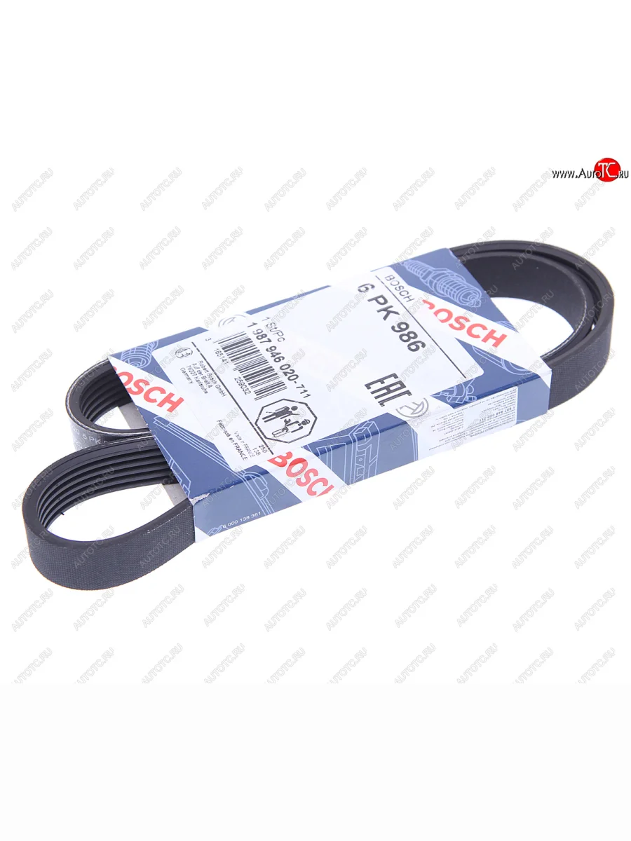 Ремень приводной поликлиновой 6PK986 BMW 1 (F20),3 (F30) BOSCH BOSCH 1987946020 с доставкой в г. Кемерово