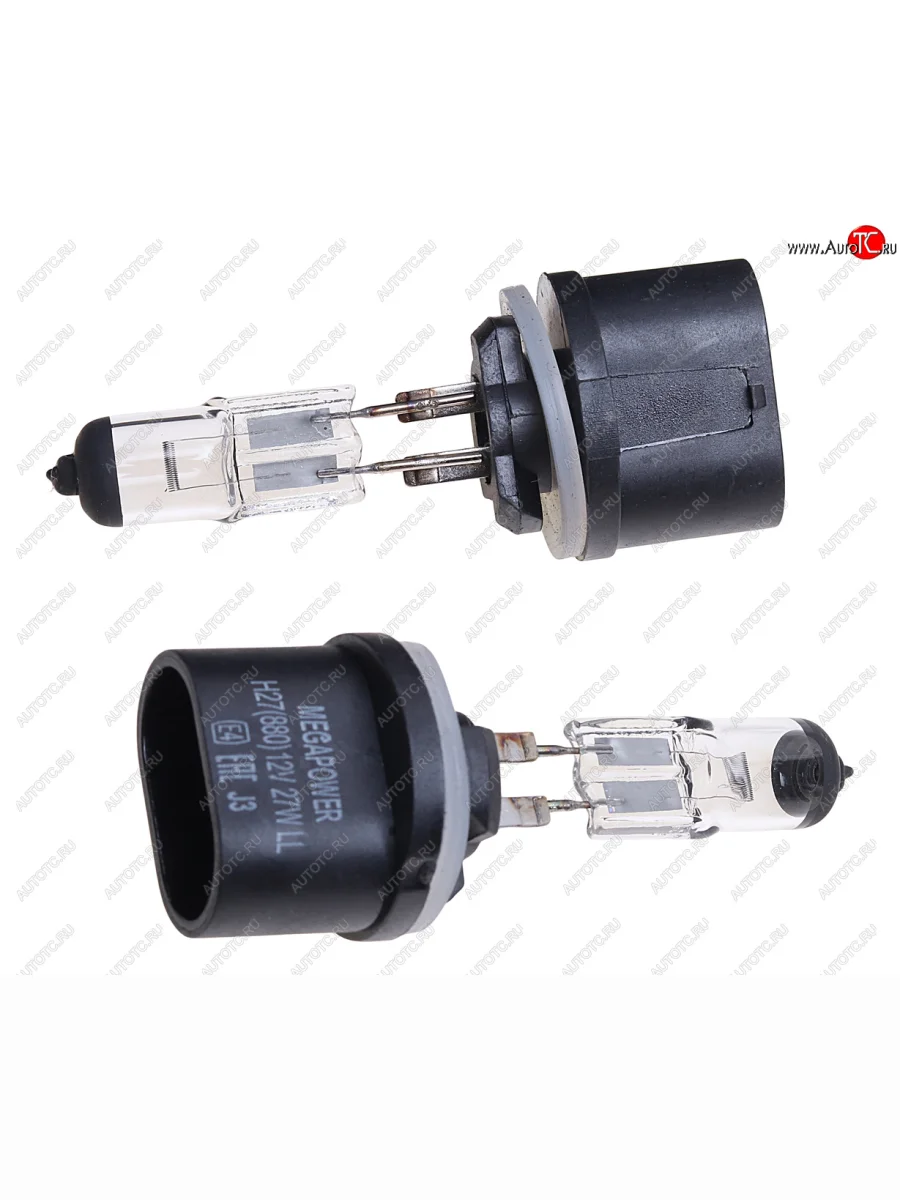 Лампа 12V H27(880) 27W PG13 бокс (2шт.) Long Life MEGAPOWER MEGAPOWER 370-33-010 с доставкой в г. Кемерово