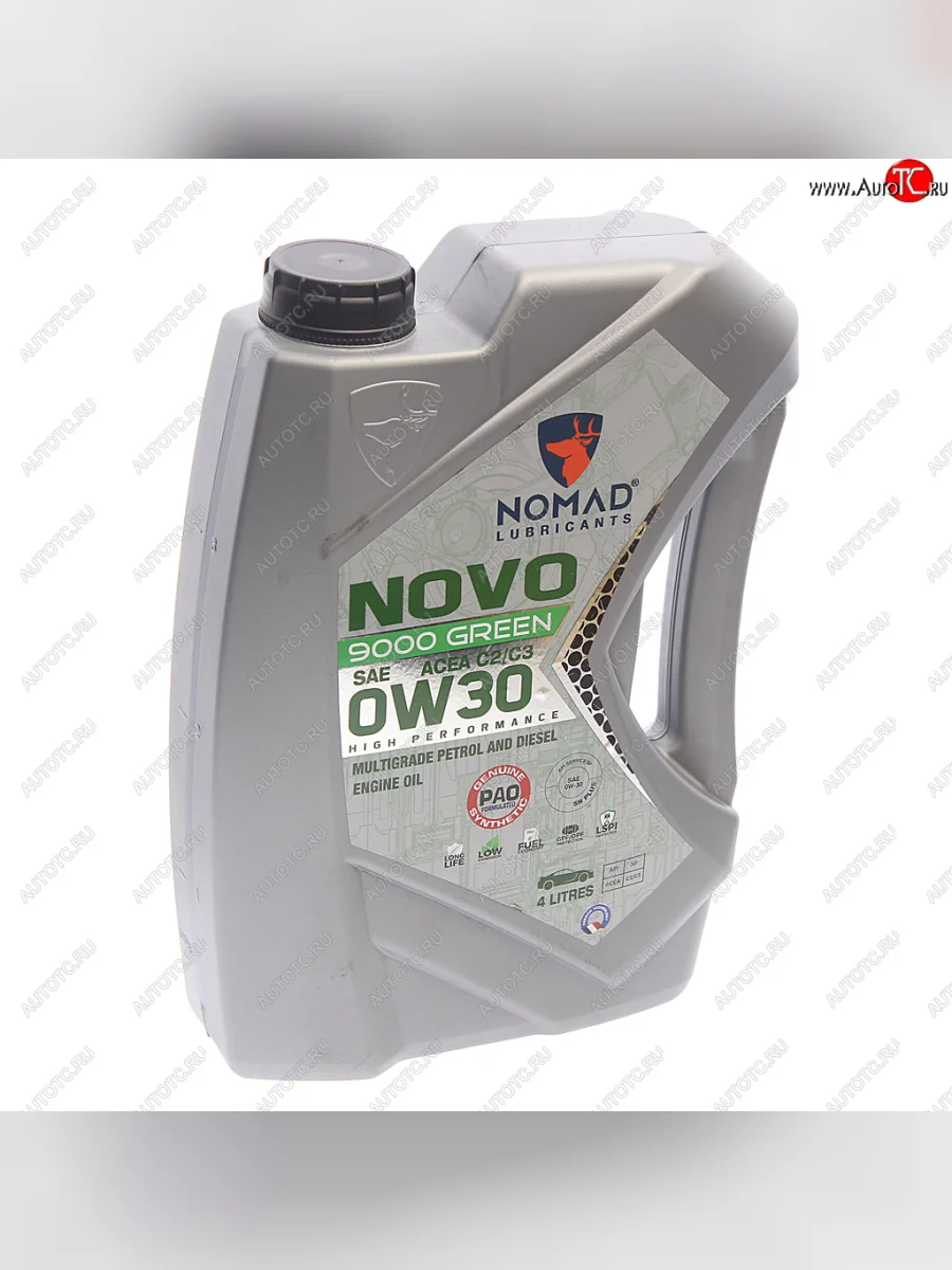 Масло моторное NOVO 9000 GREEN C2C3 0W30 синт.4л NOMAD NOMAD 6297001279342 с доставкой в г. Кемерово