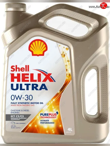 Масло моторное HELIX ULTRA ECT 0W30 C2/C3/SN синт.4л SHELL SHELL 550046375 SHELL 550046375
