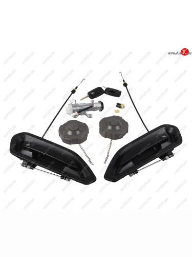 Личинка SHACMAN SHAANXI X6000 замка двери комп.(1личин,1зам.зажиг,2руч.наруж,2ключа,2крыш.баков) OE SHACMAN dz16251341008