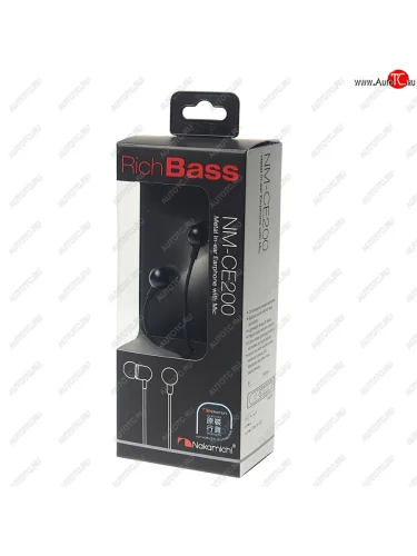 Наушники внутриканальные черные NAKAMICHI NAKAMICHI nm-ce200(bk) NAKAMICHI nm-ce200(bk)