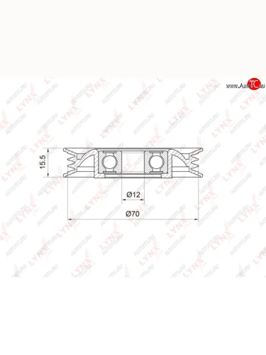 Ролик приводного ремня NISSAN Micra (02-10) натяжителя кондиционера LYNX LYNX pb5040