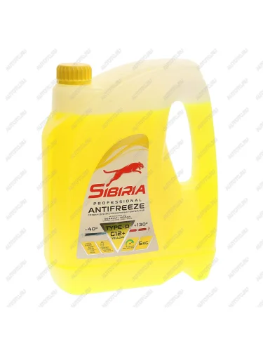 Антифриз желтый -40C 5кг G12+ SIBIRIA SIBIRIA 963896