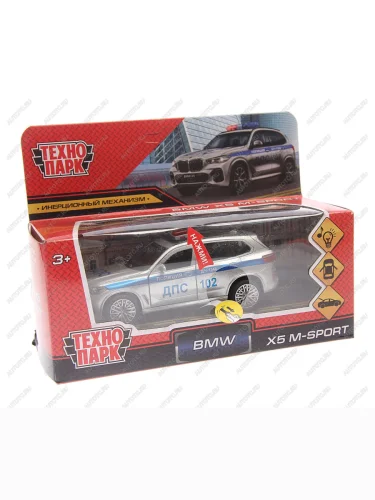 Модель автомобиля BMW X5M-Sport металлическая (свет, звук) ТЕХНОПАРК ТЕХНОПАРК x5-12slpol-sr