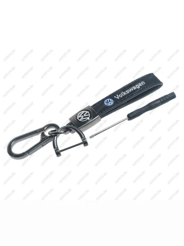 Брелок Вольксваген металл, кожа, в комплекте отвертка MASHINOKOM MASHINOKOM bko 001